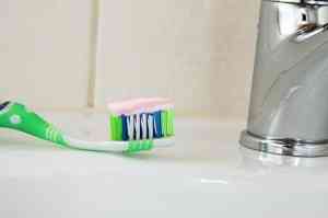 toothbrush on sink
